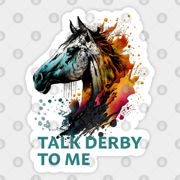 Horse Racing Sports Racetrack Lover Paint Splash Sticker by RetroColors
